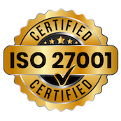 golden iso 27001 certified badge or information security management system iso 27001 icon rubber stamp seal label emblem with check mark glossy and golden badge transparent png